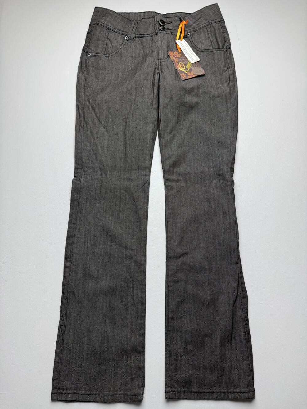 Revolt Pants Juniors 9 Gray Denim Bootcut Stretch Dress Casual Pockets Teens